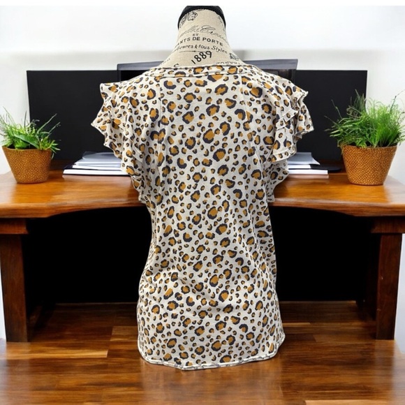 Maeve by Anthropologie Sz S Ruffle Sleeve Tee - Picture 5 of 6